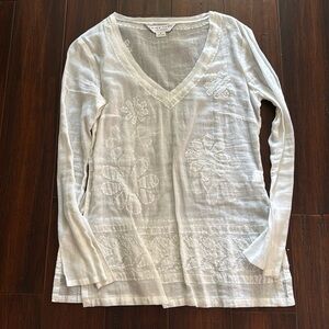 Trina Turk white top to be worn over a tank